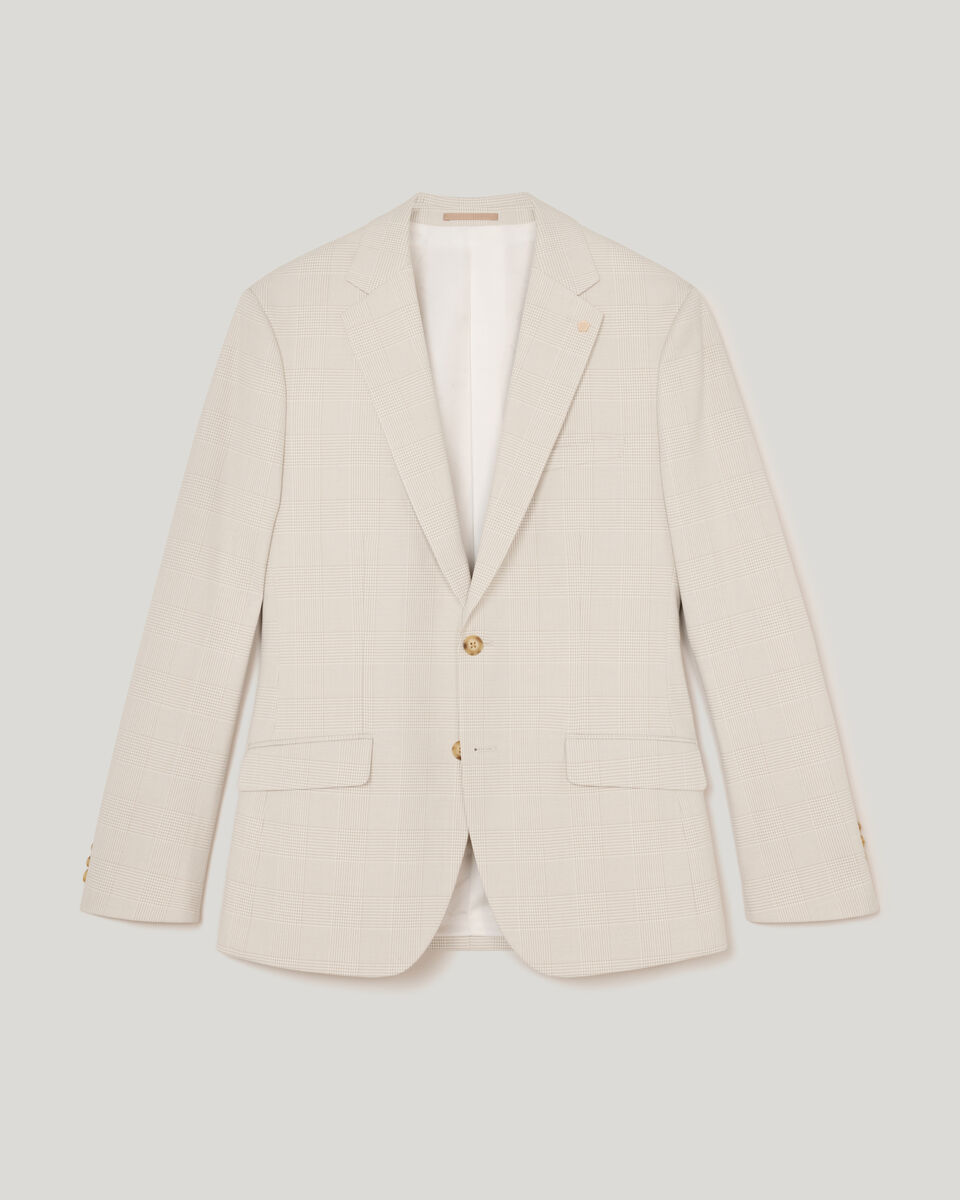 Prince of Wales Check Tailored Jacket, Natural Check, hi-res